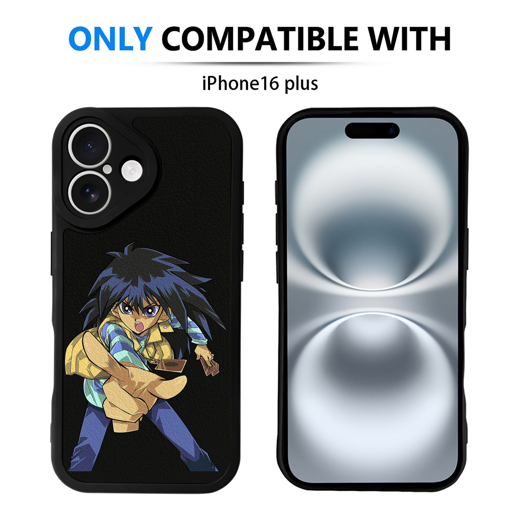 （画像用） 遊☆戯☆王 Yu-Gi-Oh! 【iPhone 16シリーズ対応】シリコンスマホケース（レザー調） 材質：シリコン
